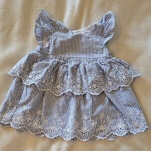 Baby GAP Blue and White Striped Kids Dress